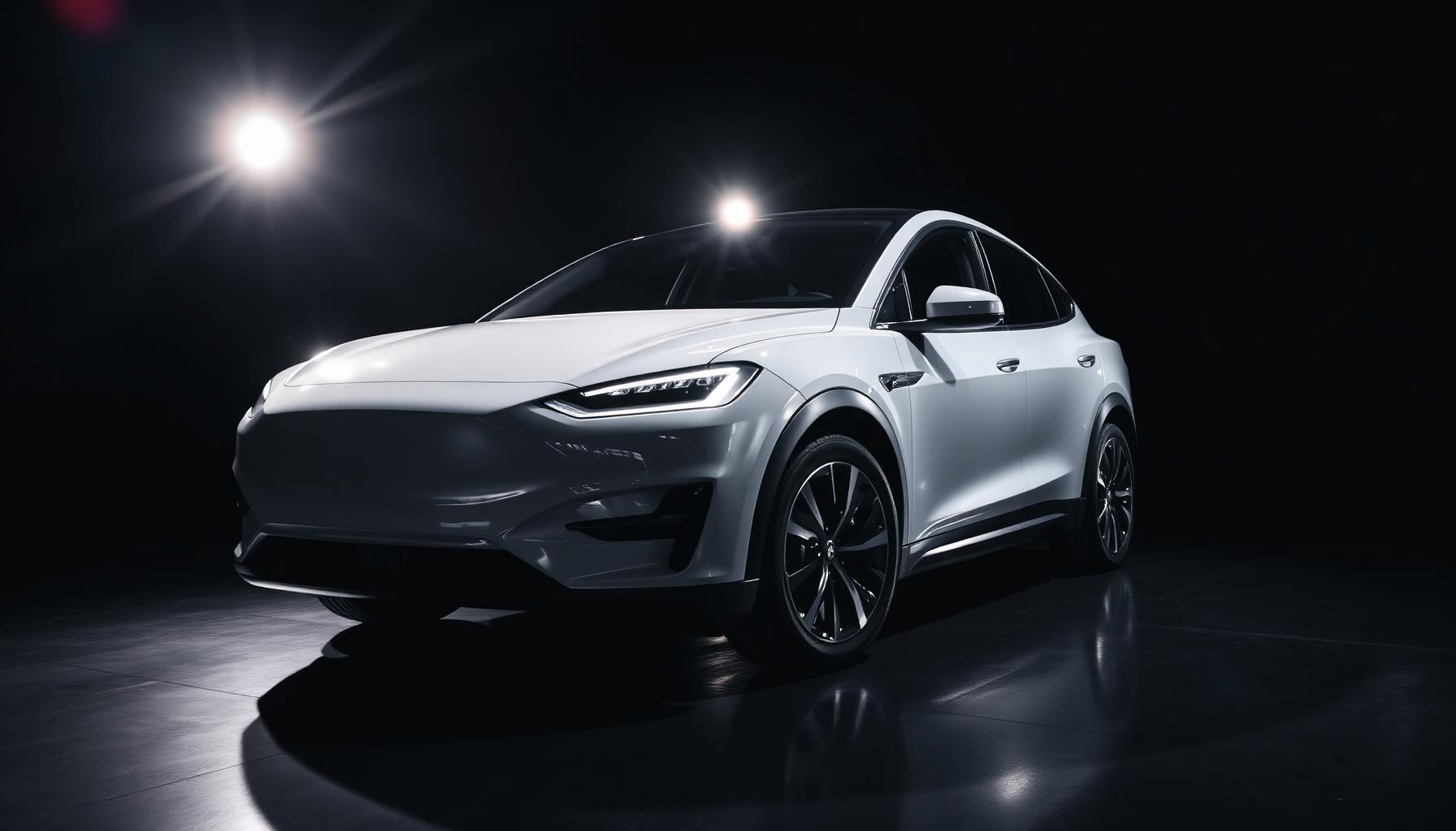 Hero-Frame des fertigen KI-Films für Automotive: Premium-Fahrzeug im Studio-Licht